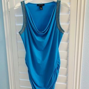 White House Black Market Turquoise Med Top